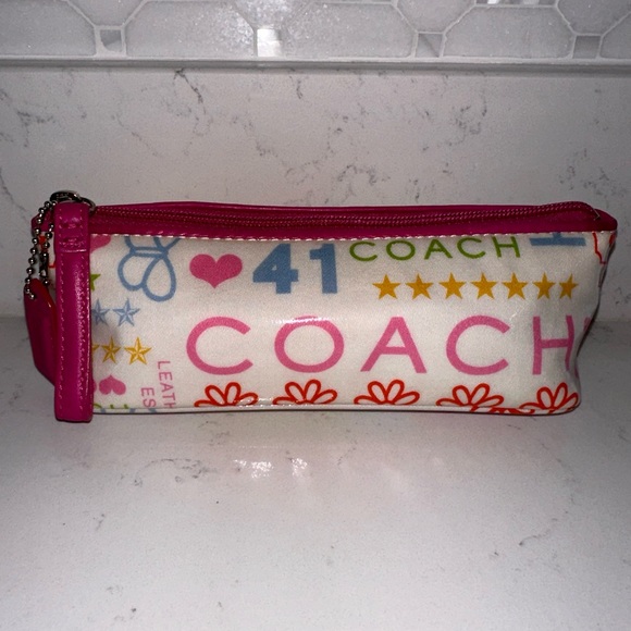 Coach Pencil Case / Zippered Makeup Pouch - Picture 6 of 6